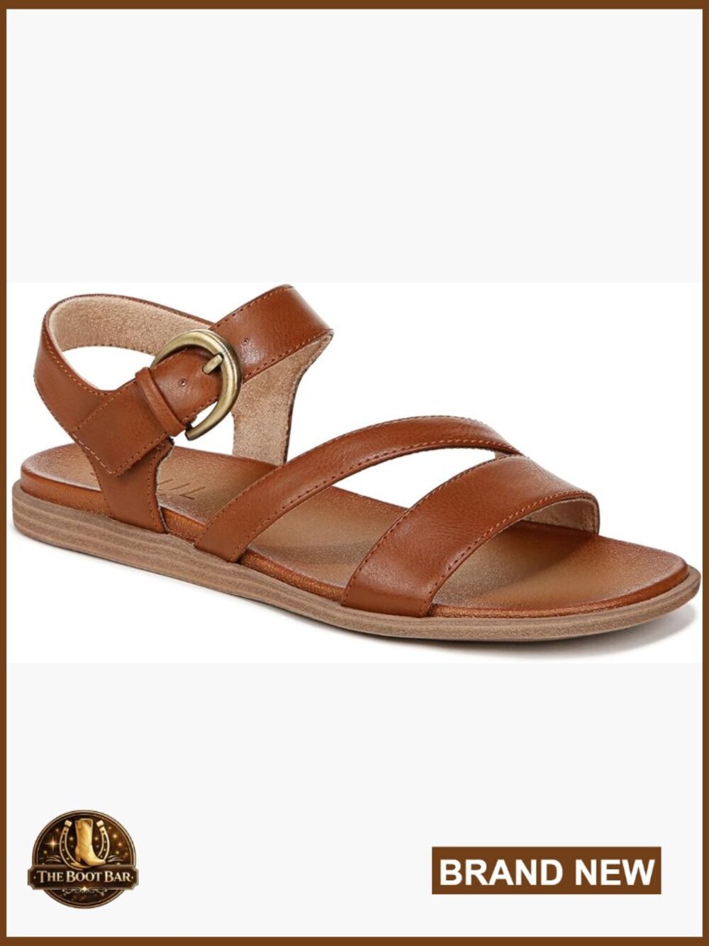 Strappy Flat Sandals with Arch Support Memory Foam Insole